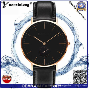 Yxl-264 Simple Design Mode Hommes Montre Dw Style Quartz En Cuir Véritable Dames Femmes Montre-Bracelet Horloge Personnalisée Montres